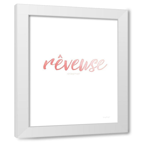 Reveuse White Modern Wood Framed Art Print by Pugh, Jennifer