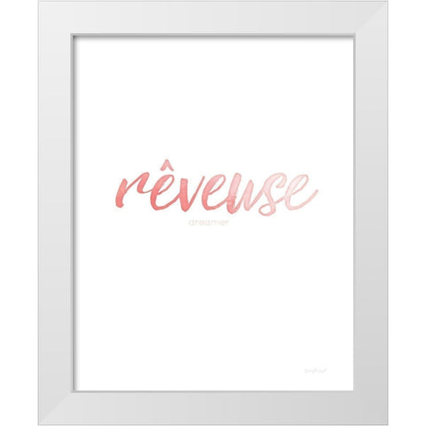 Reveuse White Modern Wood Framed Art Print by Pugh, Jennifer