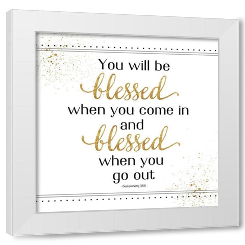 You Will Be Blessed White Modern Wood Framed Art Print by Pugh, Jennifer