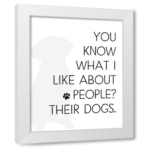 What I Like About People White Modern Wood Framed Art Print by Pugh, Jennifer