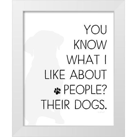 What I Like About People White Modern Wood Framed Art Print by Pugh, Jennifer