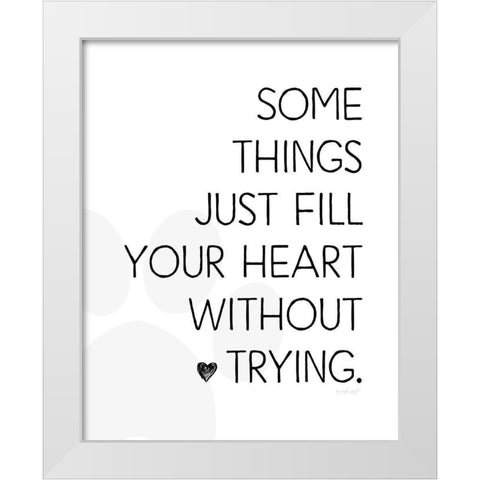 Fill Your Heart White Modern Wood Framed Art Print by Pugh, Jennifer