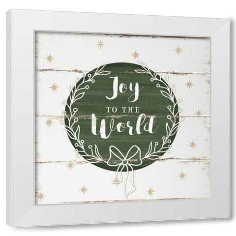 Joy to the World White Modern Wood Framed Art Print by Pugh, Jennifer