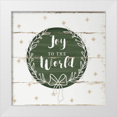 Joy to the World White Modern Wood Framed Art Print by Pugh, Jennifer