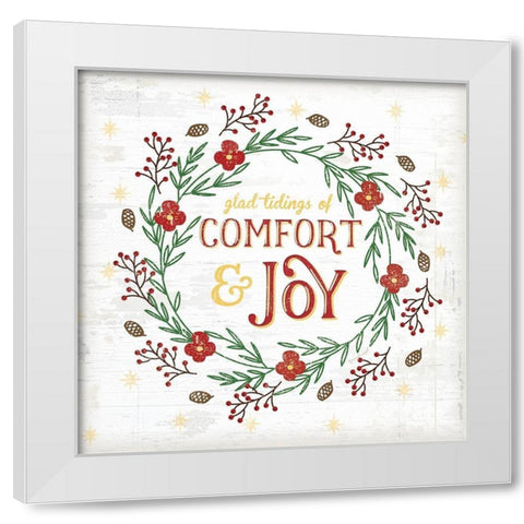 Tidings of Comfort White Modern Wood Framed Art Print by Pugh, Jennifer