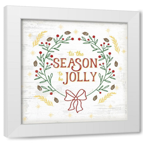 Tis the Season White Modern Wood Framed Art Print by Pugh, Jennifer