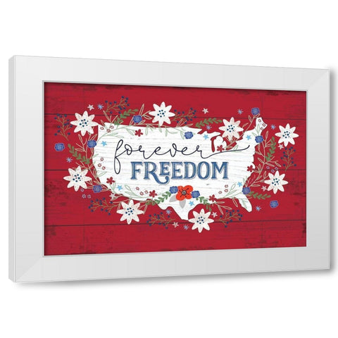 Forever Freedom White Modern Wood Framed Art Print by Pugh, Jennifer