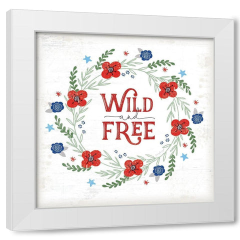 Wild and Free White Modern Wood Framed Art Print by Pugh, Jennifer