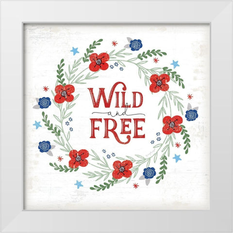 Wild and Free White Modern Wood Framed Art Print by Pugh, Jennifer