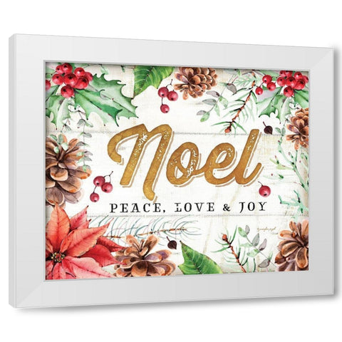 Noel White Modern Wood Framed Art Print by Pugh, Jennifer