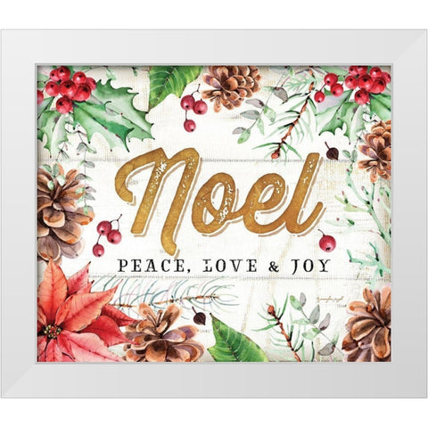 Noel White Modern Wood Framed Art Print by Pugh, Jennifer