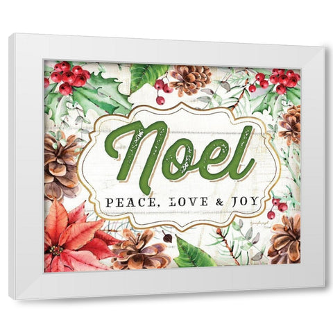 Noel White Modern Wood Framed Art Print by Pugh, Jennifer