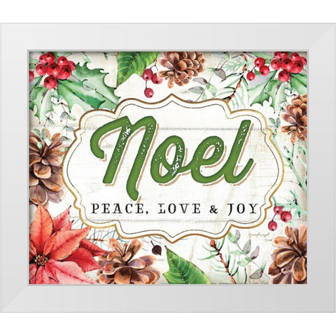 Noel White Modern Wood Framed Art Print by Pugh, Jennifer