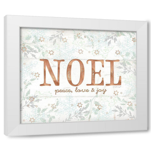 Noel White Modern Wood Framed Art Print by Pugh, Jennifer