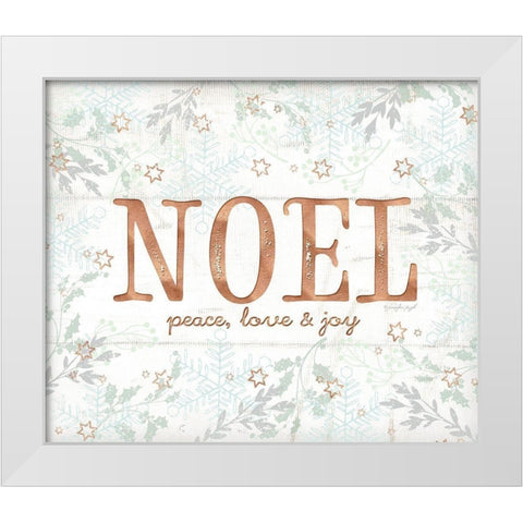 Noel White Modern Wood Framed Art Print by Pugh, Jennifer