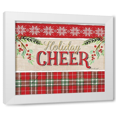 Holiday Cheer White Modern Wood Framed Art Print by Pugh, Jennifer