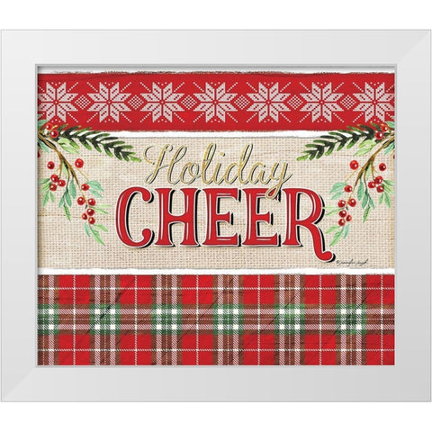 Holiday Cheer White Modern Wood Framed Art Print by Pugh, Jennifer