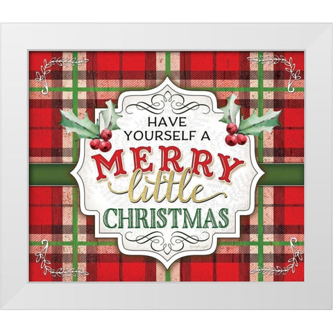 Have Yourself a Merry White Modern Wood Framed Art Print by Pugh, Jennifer