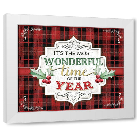 Wonderful Time of the Year White Modern Wood Framed Art Print by Pugh, Jennifer