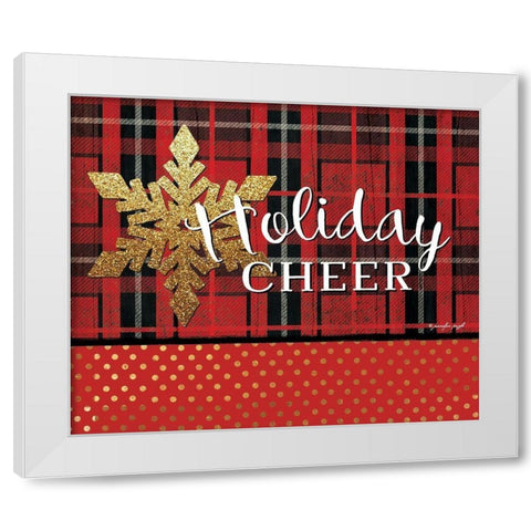 Holiday Cheer White Modern Wood Framed Art Print by Pugh, Jennifer