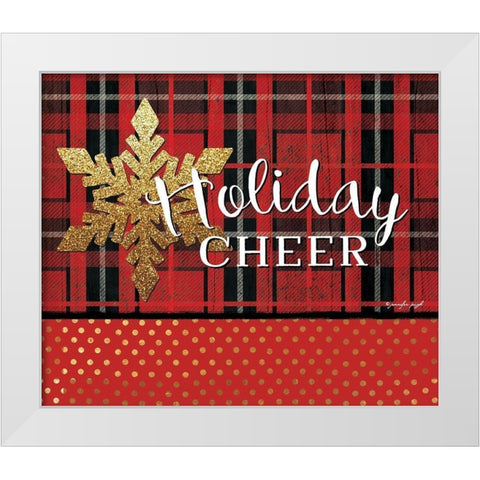 Holiday Cheer White Modern Wood Framed Art Print by Pugh, Jennifer