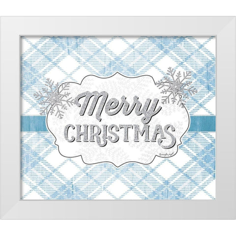 Merry Christmas White Modern Wood Framed Art Print by Pugh, Jennifer