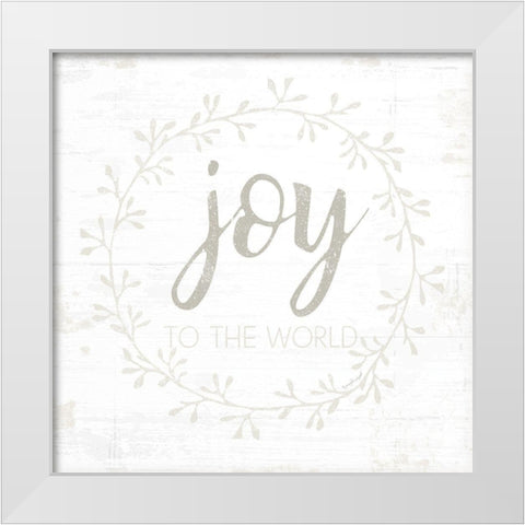 Joy to the World White Modern Wood Framed Art Print by Pugh, Jennifer