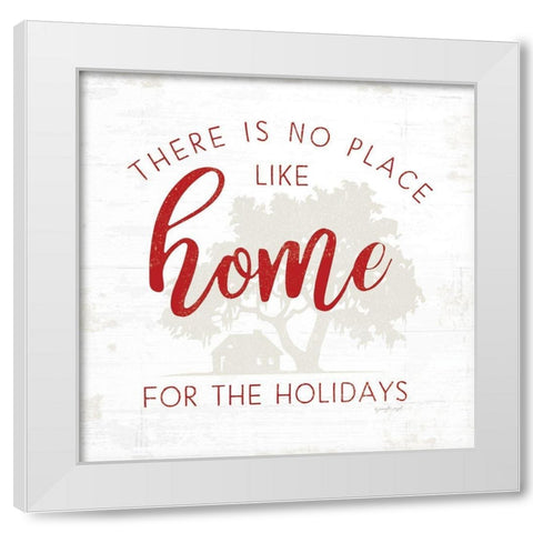 No Place Like Home - Red White Modern Wood Framed Art Print by Pugh, Jennifer