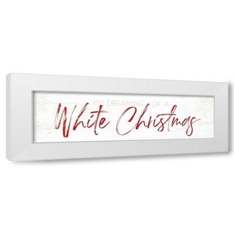 White Christmas - Red White Modern Wood Framed Art Print by Pugh, Jennifer