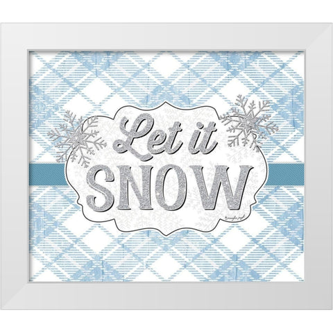 Let It Snow White Modern Wood Framed Art Print by Pugh, Jennifer