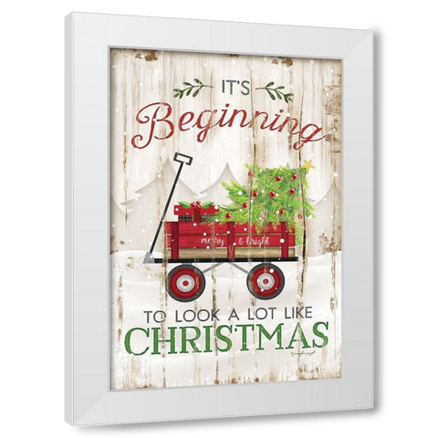 Its Beginning to Look A Lot Like White Modern Wood Framed Art Print by Pugh, Jennifer