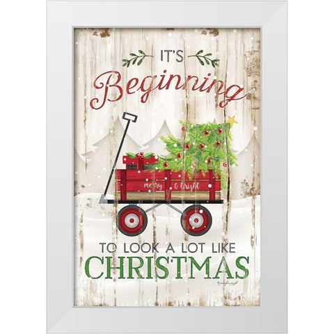 Its Beginning to Look A Lot Like White Modern Wood Framed Art Print by Pugh, Jennifer