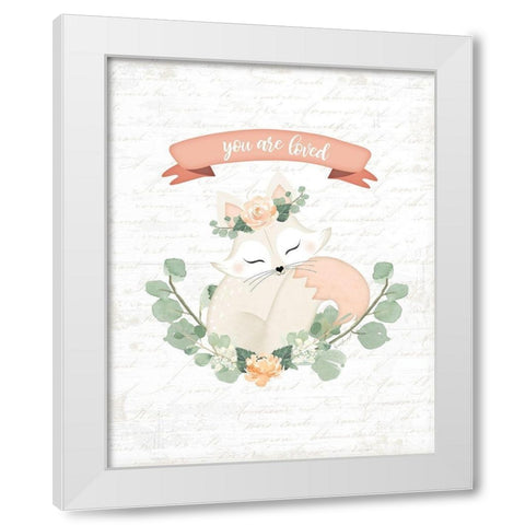 Sweet Little Fox White Modern Wood Framed Art Print by Pugh, Jennifer