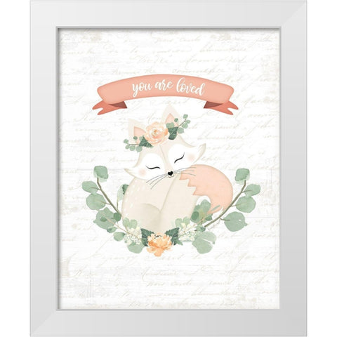 Sweet Little Fox White Modern Wood Framed Art Print by Pugh, Jennifer