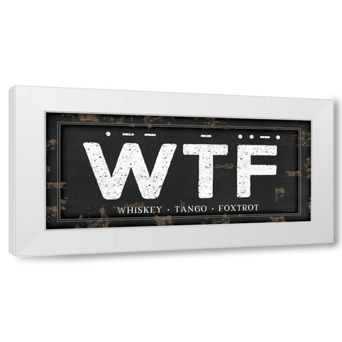 WTF White Modern Wood Framed Art Print by Pugh, Jennifer