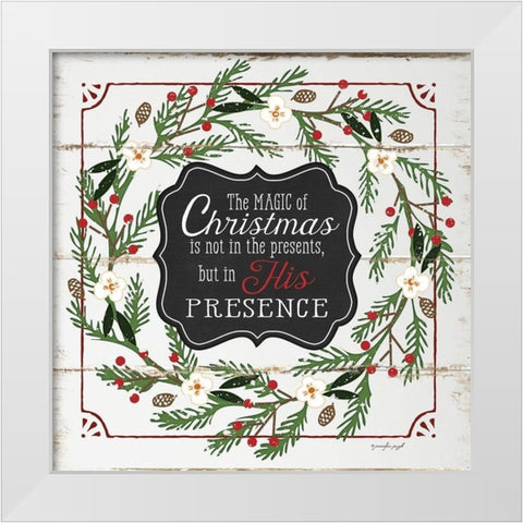The Magic of Christmas White Modern Wood Framed Art Print by Pugh, Jennifer