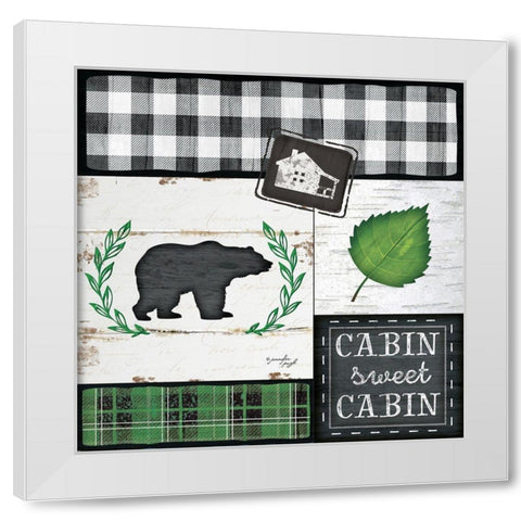 Cabin Sweet Cabin White Modern Wood Framed Art Print by Pugh, Jennifer