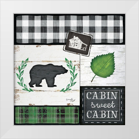 Cabin Sweet Cabin White Modern Wood Framed Art Print by Pugh, Jennifer