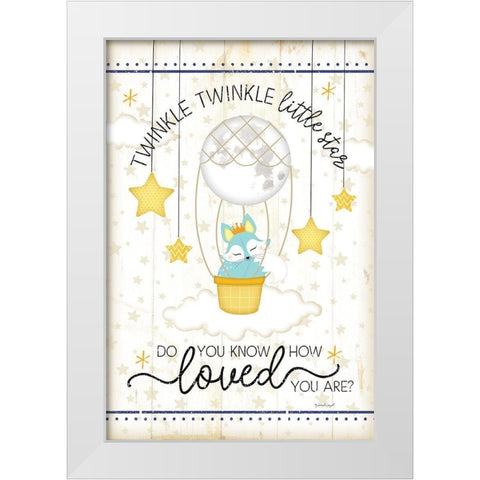 Twinkle Twinkle White Modern Wood Framed Art Print by Pugh, Jennifer