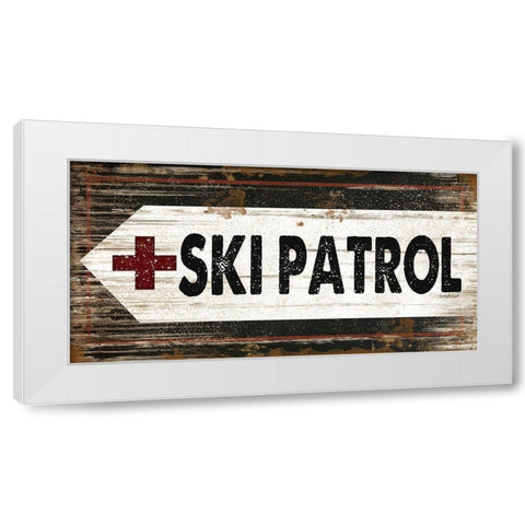 Ski Patrol White Modern Wood Framed Art Print by Pugh, Jennifer