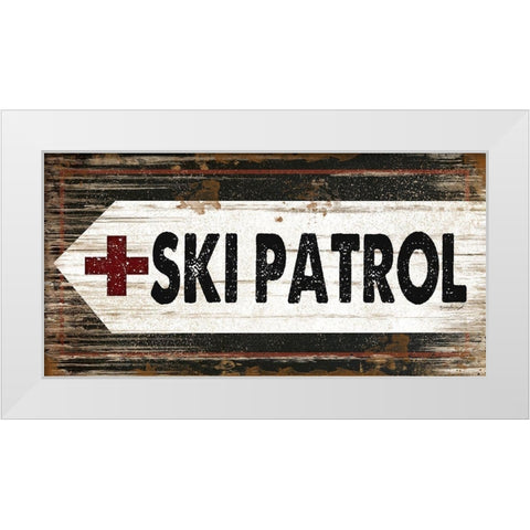 Ski Patrol White Modern Wood Framed Art Print by Pugh, Jennifer