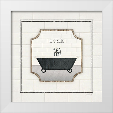 Soak White Modern Wood Framed Art Print by Pugh, Jennifer