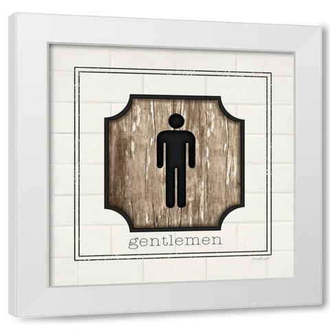 Gentlemen White Modern Wood Framed Art Print by Pugh, Jennifer