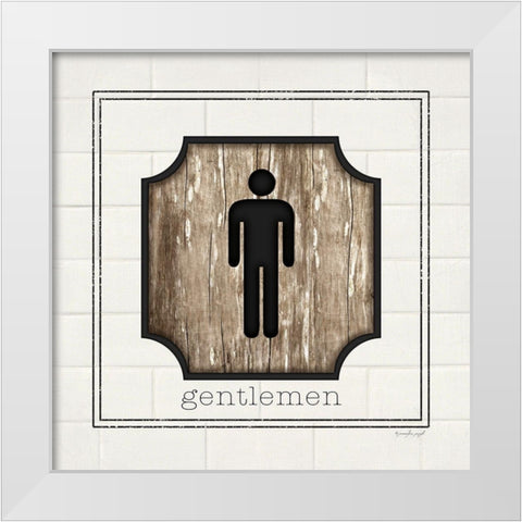 Gentlemen White Modern Wood Framed Art Print by Pugh, Jennifer