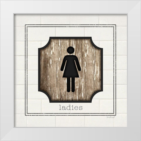 Ladies White Modern Wood Framed Art Print by Pugh, Jennifer