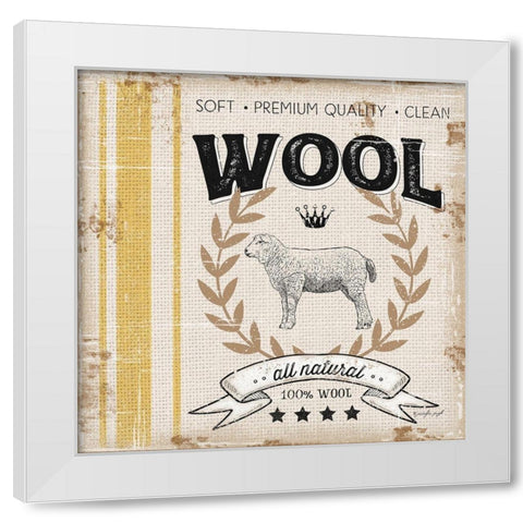 Wool White Modern Wood Framed Art Print by Pugh, Jennifer