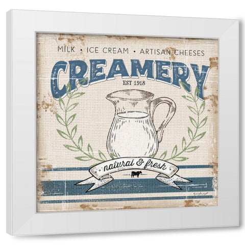 Creamery White Modern Wood Framed Art Print by Pugh, Jennifer