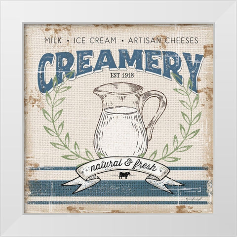 Creamery White Modern Wood Framed Art Print by Pugh, Jennifer