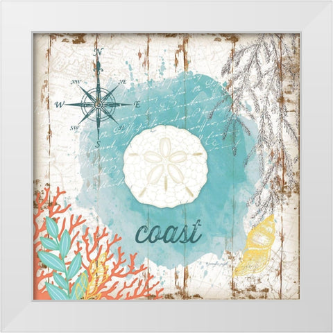 Coast White Modern Wood Framed Art Print by Pugh, Jennifer