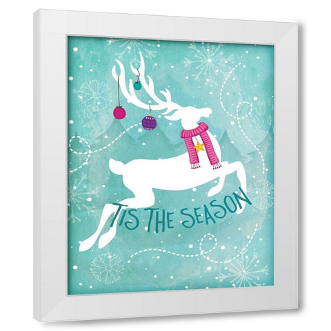 Tis the Season White Modern Wood Framed Art Print by Pugh, Jennifer